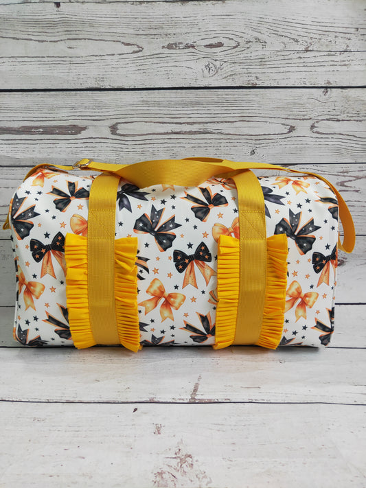 Bow Printed Halloween Duffel Bag