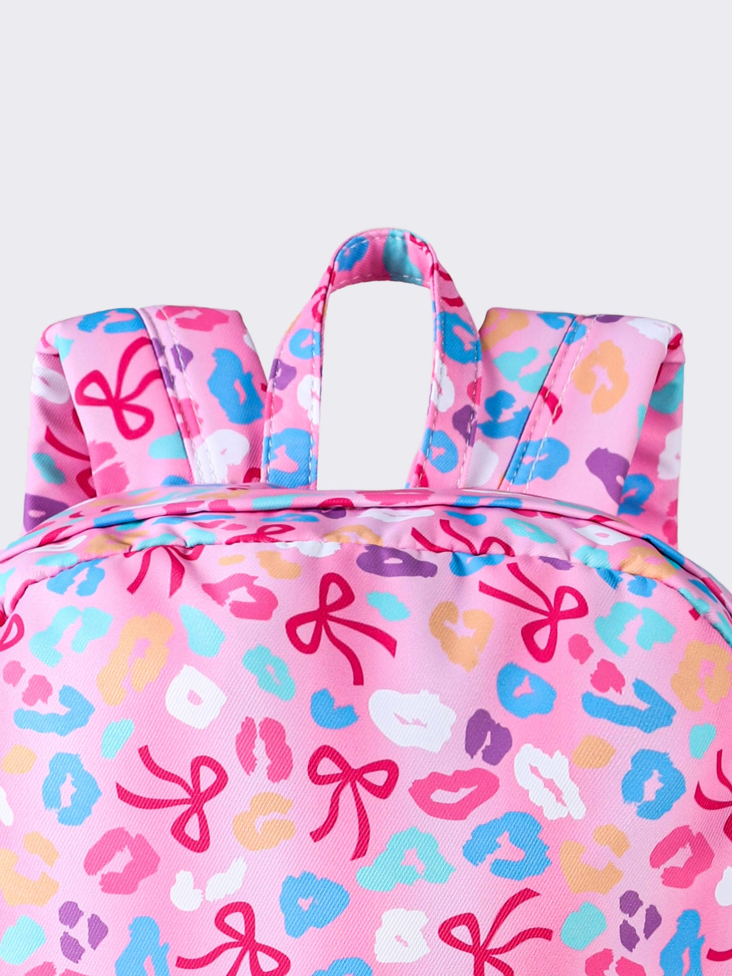 Cheetah Bow Printed Girls Backpack