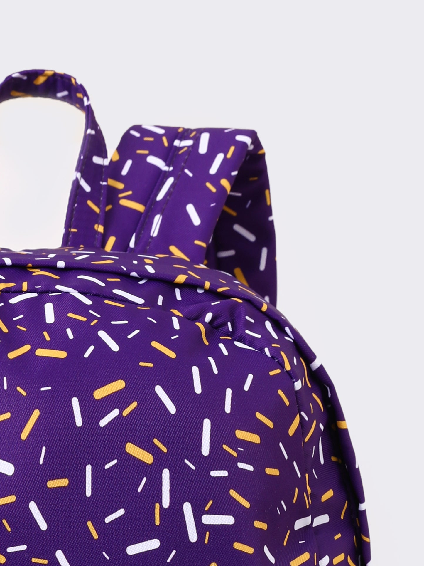 Purple Ice Cream Drip Kids Canvas Backpack