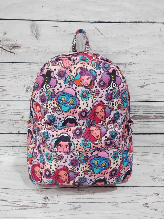 Flower Printed Hunter Kids Girls Book Backpack