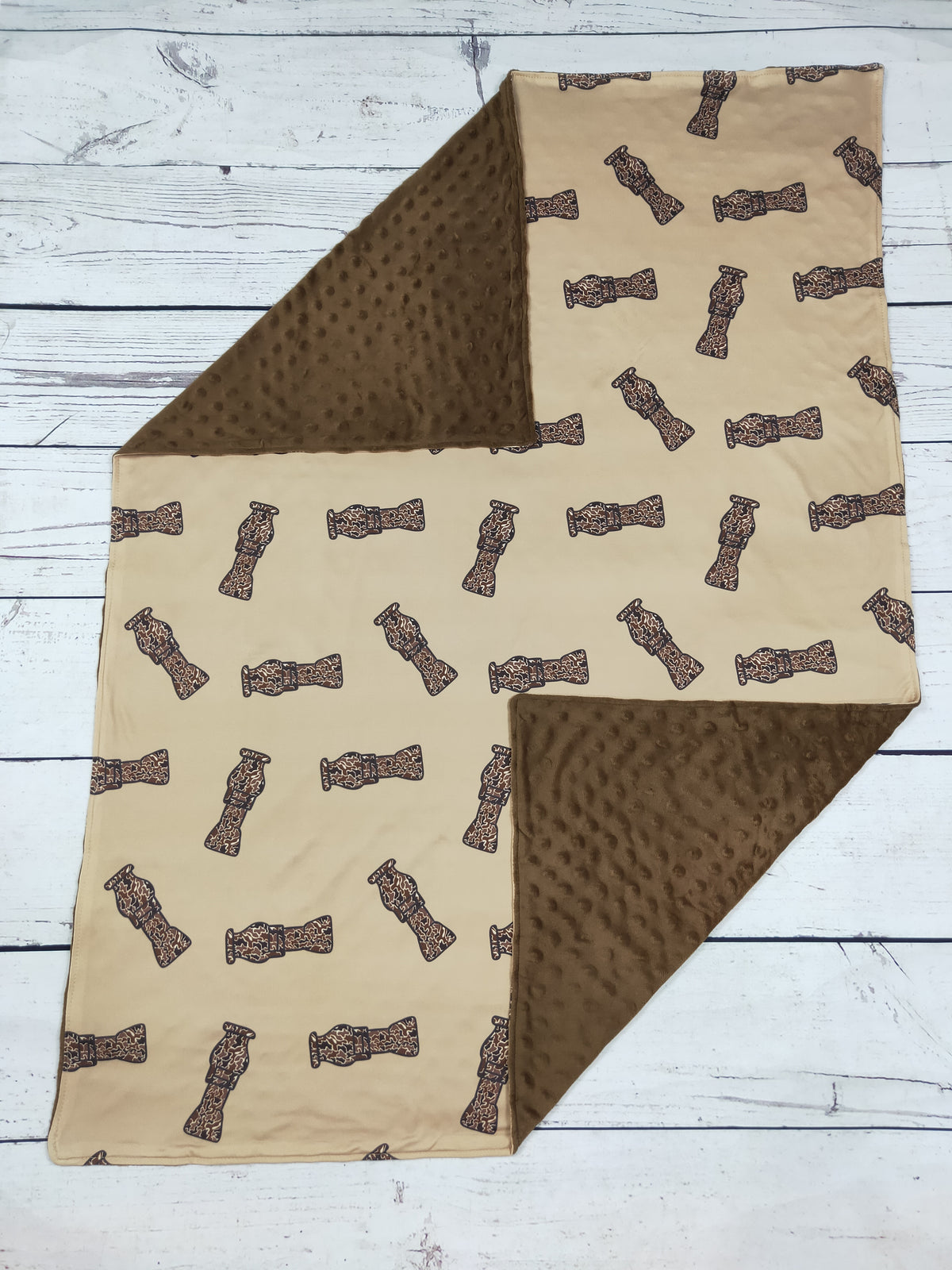 Baby Boy Camouflage Duck Call Printed Blanket
