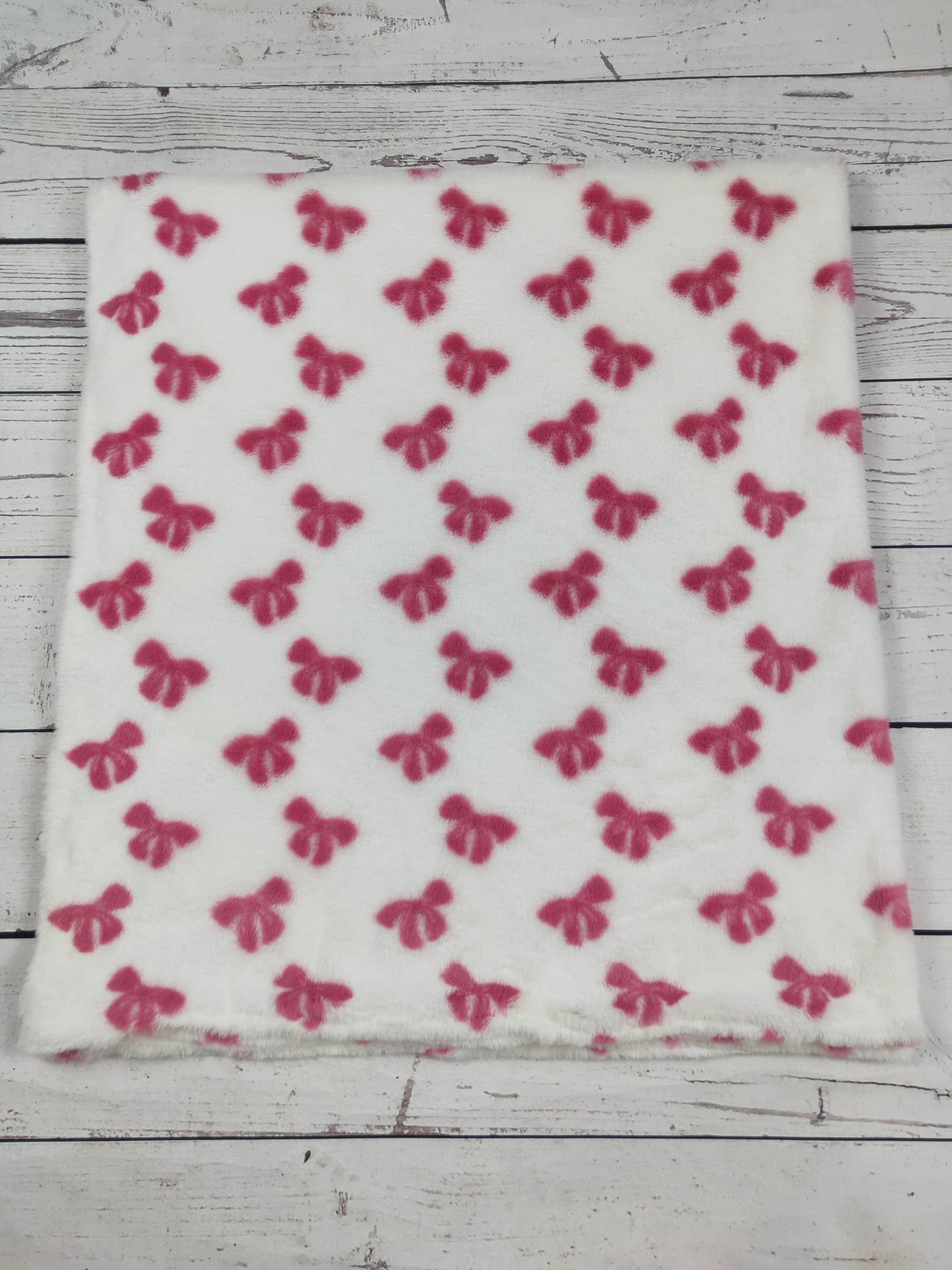 Pink Bow Printed Baby Blanket