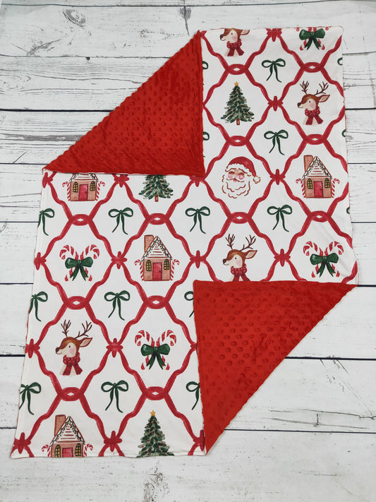 Baby Girls Red Christmas Blanket