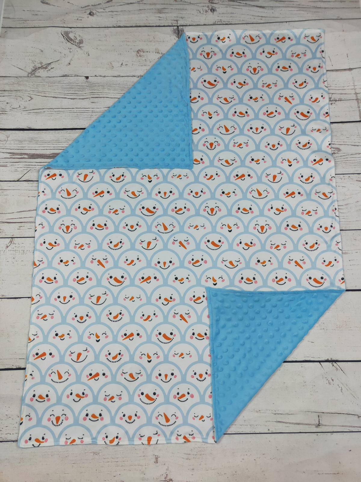 Baby Boy Snowman Printed Blanket