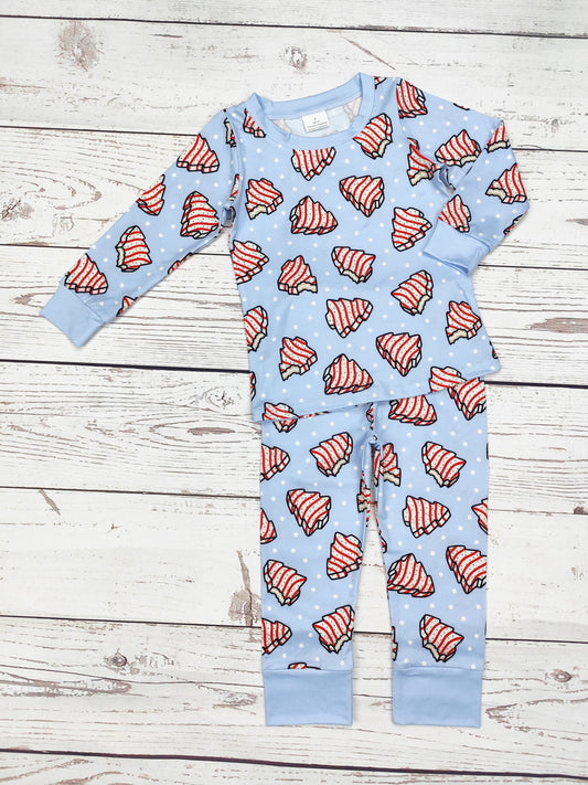 Boys Cakes Print Christmas Pajamas