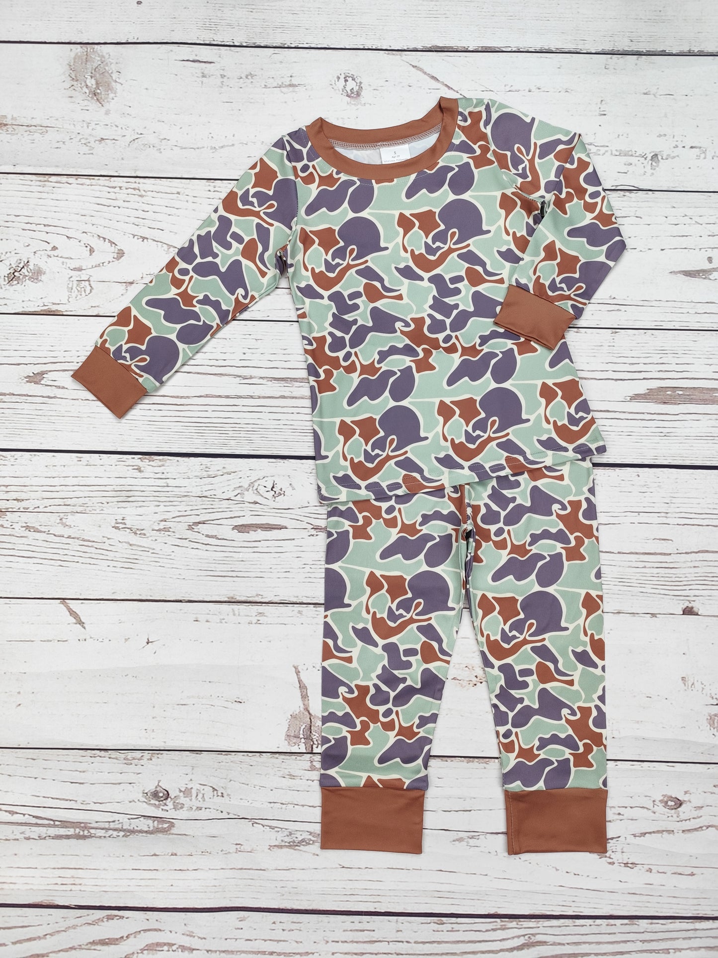 Boys Camouflage Printed Pajamas