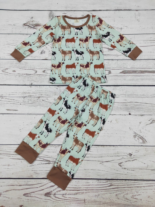 Baby Boys Cows Printed Pajamas set