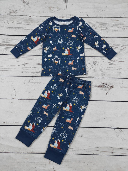 Baby Boys Joy To The World Christmas Pajamas set