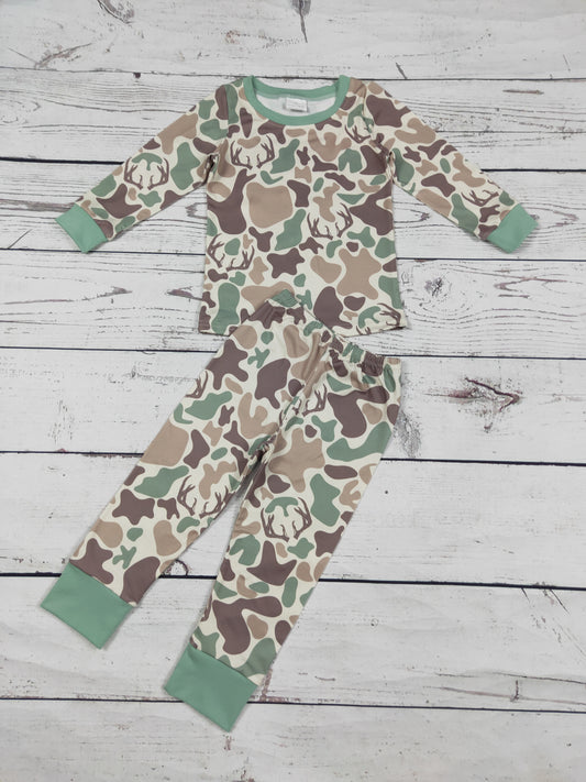 Baby Boys Deer Camouflage Printed Pajamas set
