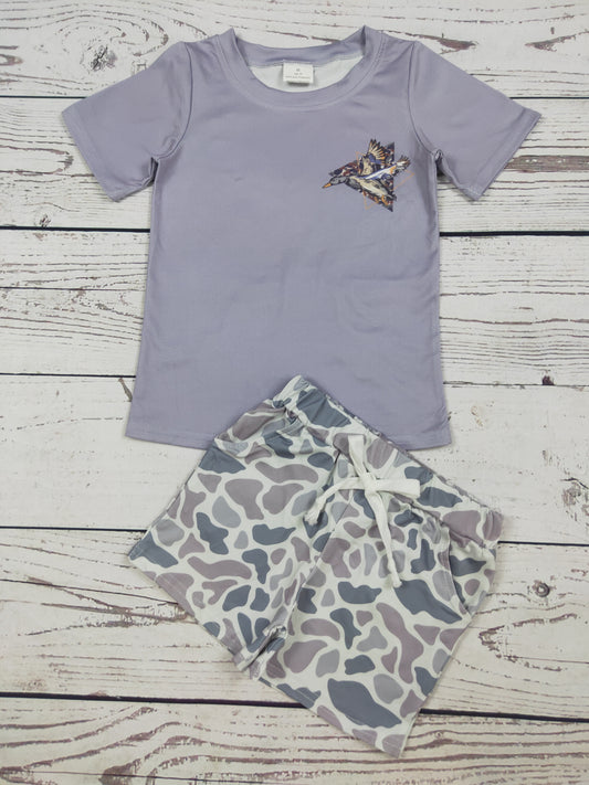 Bbay Boy Duck Camouflage Printed Shorts Set