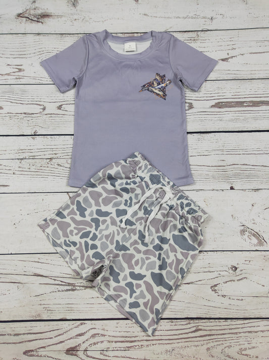 Bbay Boy Duck Camouflage Printed Shorts Set