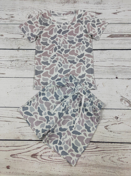 Baby Boy Camouflage Printed Top Shorts Set