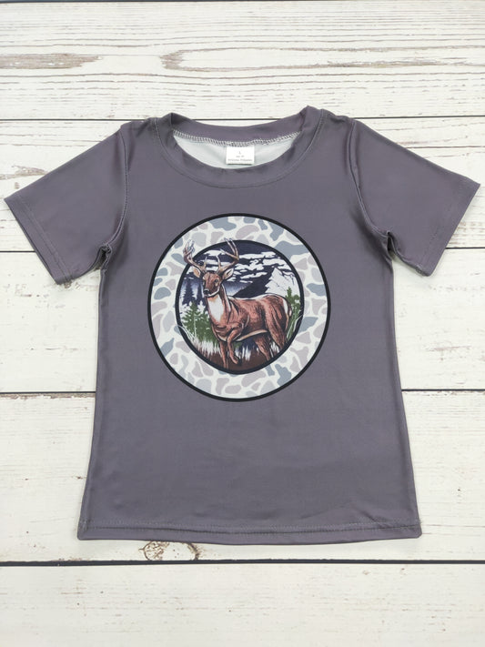 Camouflouge Deer Print Boy T-Shirt