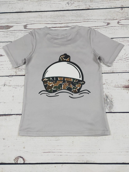 Camouflouge Print Boy Fishing T-Shirt