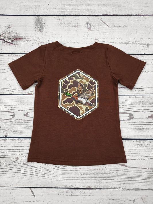Boys Duck Camouflage Printed T-Shirt
