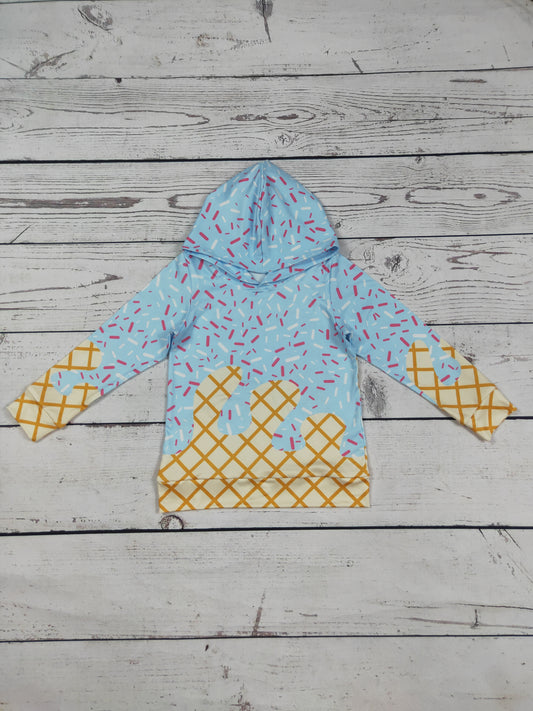 Ice Cream Drip Printed Kids Hoodie