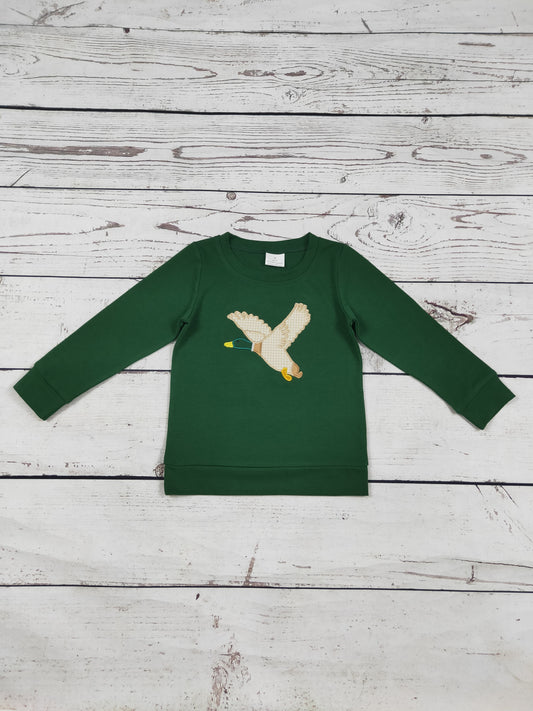 Kids Boys Green Mallart Appliqué Top