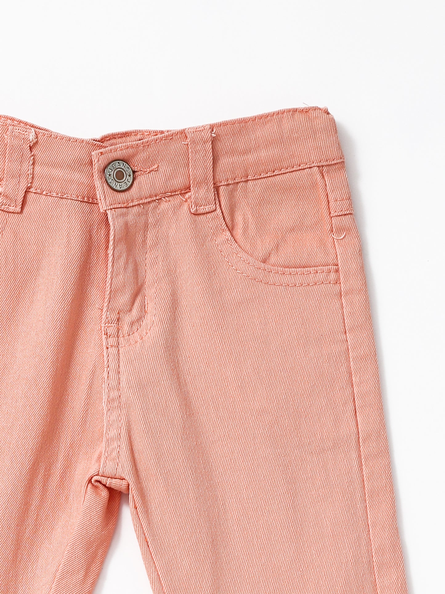 Peach Double Layer Girls Jeans