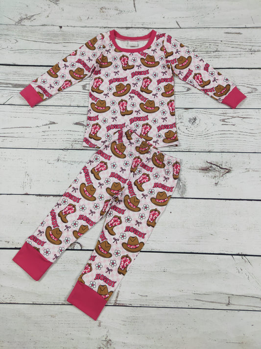 Baby Girls Western Printed Pajamas set