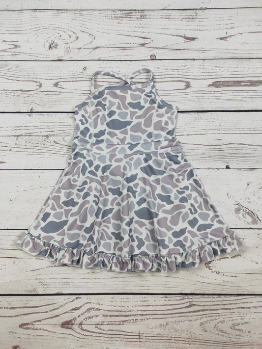 Baby Girls Camouflage Printed Athletic Dresses