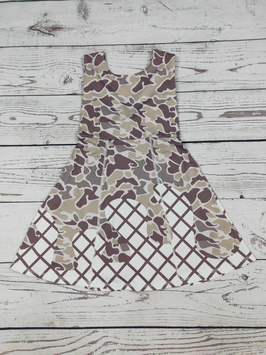 Girls Camouflage Ice Cream Drip Athletic Dress