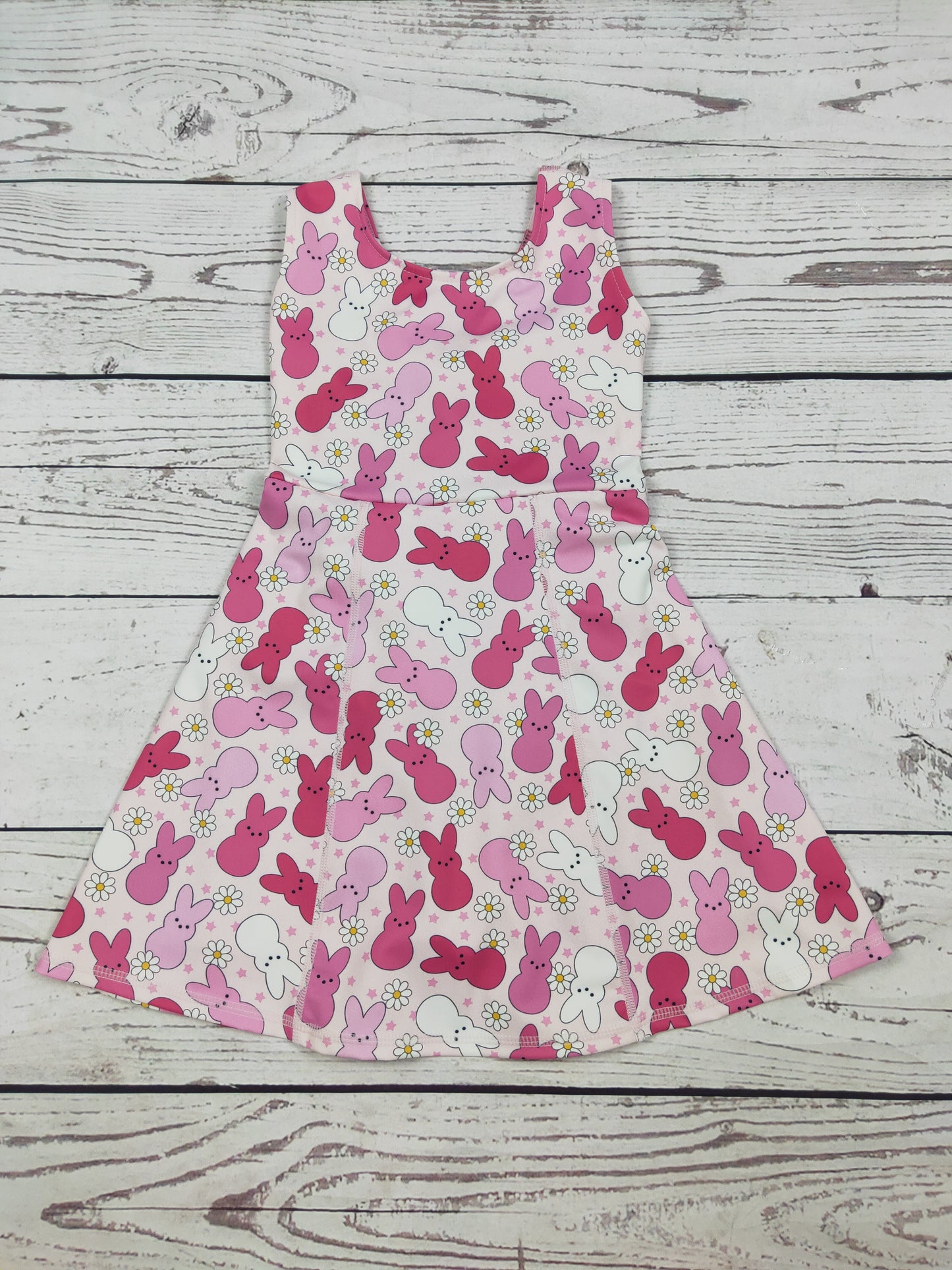 Baby Girls Easter Bunny Printed Athletic Dresses