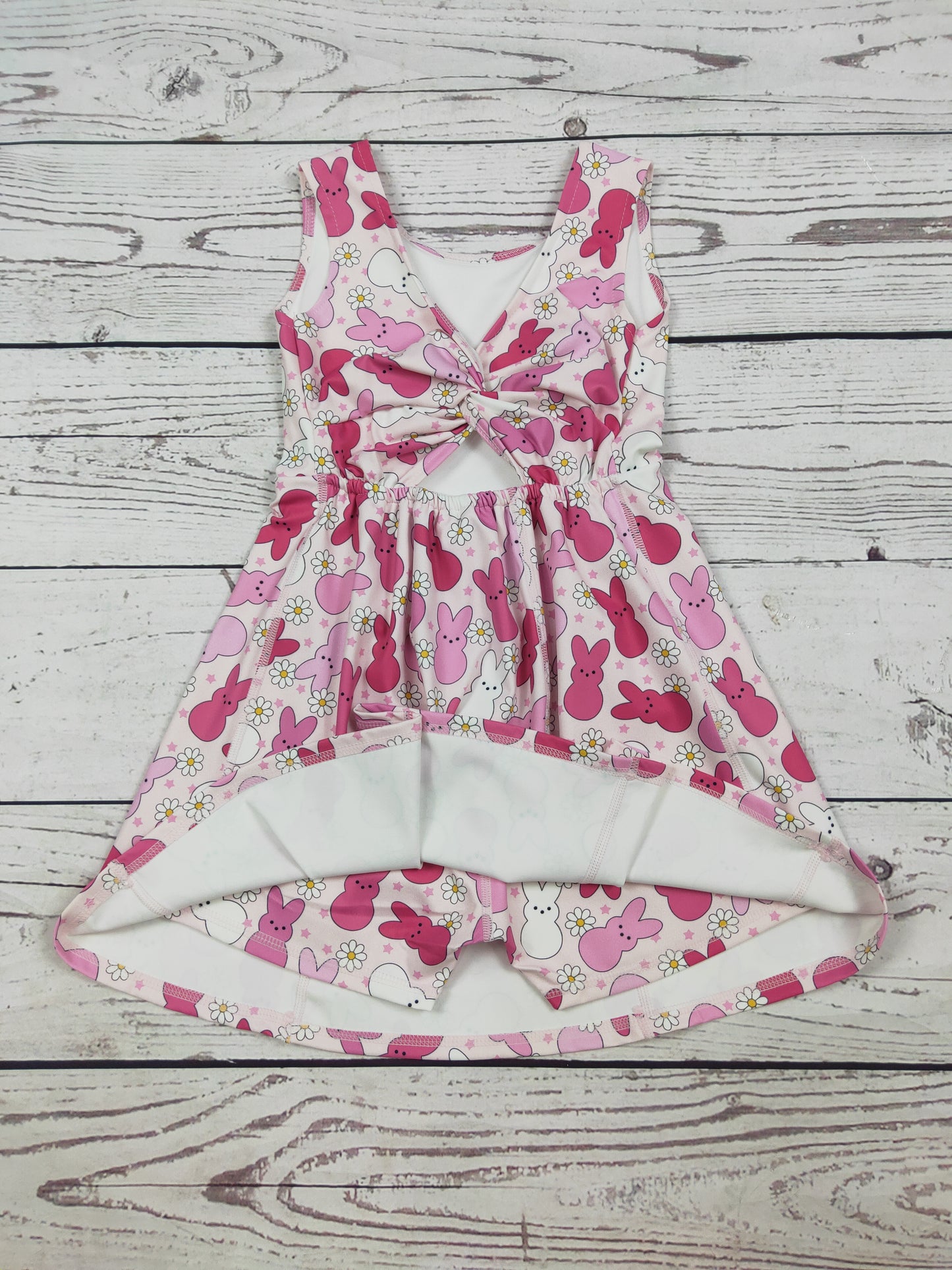 Baby Girls Easter Bunny Printed Athletic Dresses
