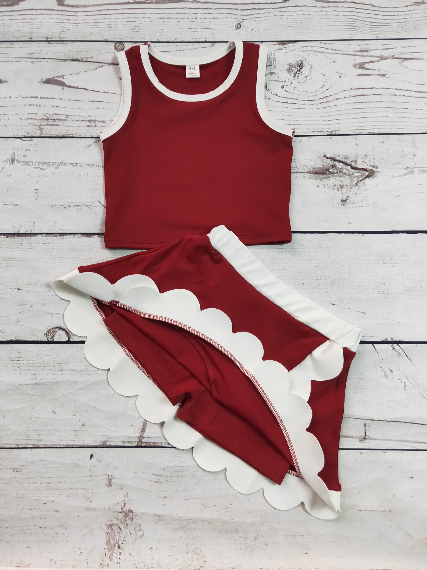 Kids Girls Active Scallop Set