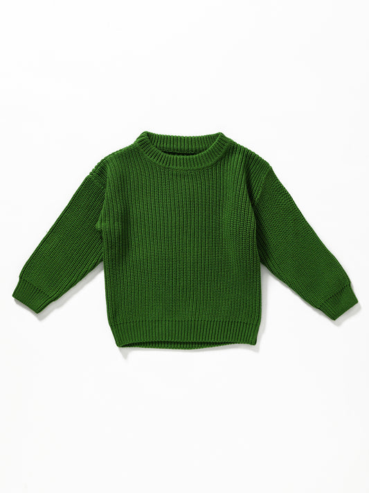 Girls Green Winter Sweater