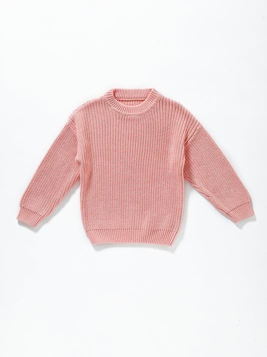 Girls Pink Winter Sweater