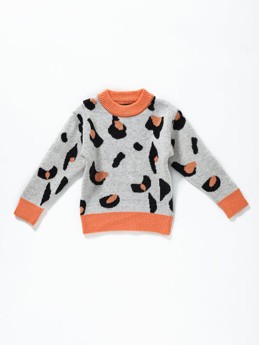 Baby Girls Cheetah Sweater