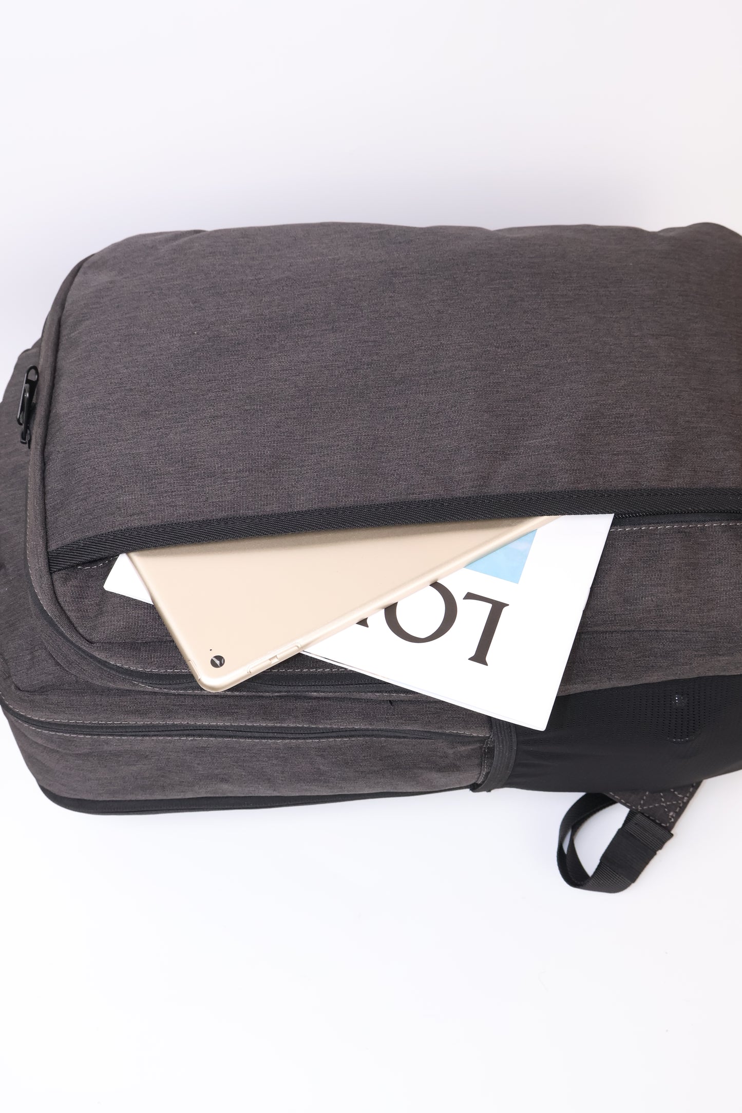 Dark Gray Backpack with Pockets