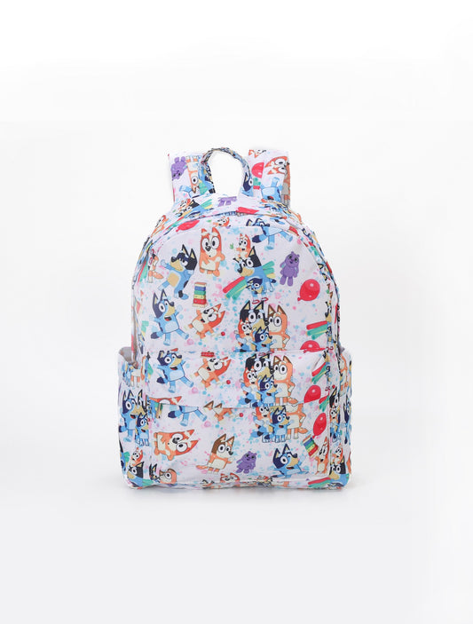 Back To School Cartoon Dogs Print Balloon Backpack For Kids