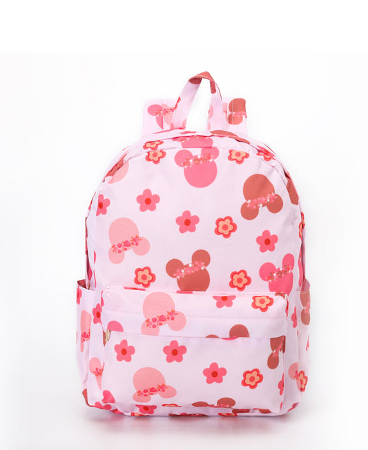 Girl Cute Cartoon Flowers Pink Backpack