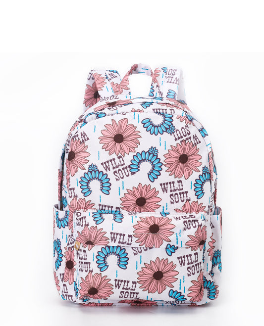 Kids Wild Soul Turquoise & Flowers Backpack