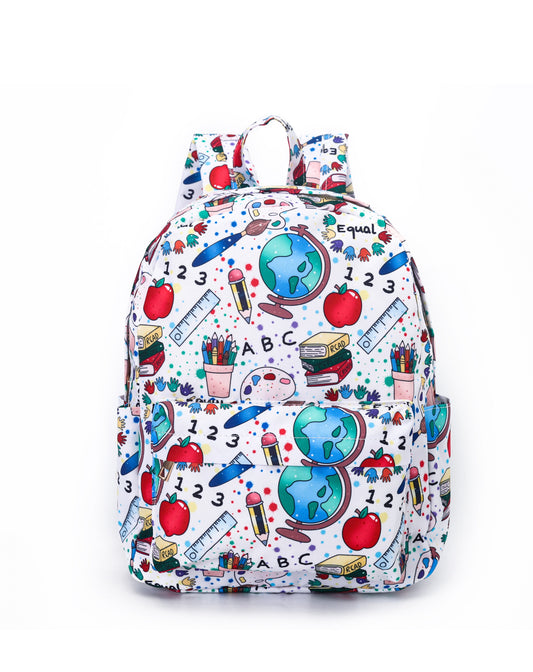 Back To School Globes Apple Pencils Backpack For Kids