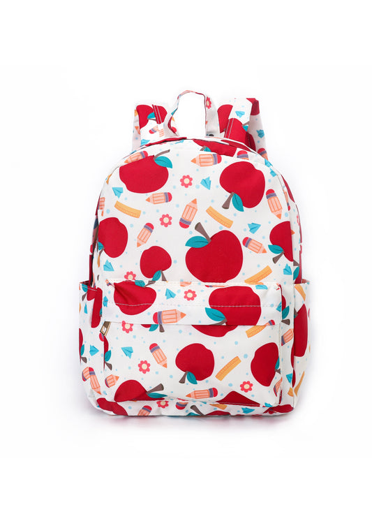 Back To School Apple & Pencils Flower Backpack