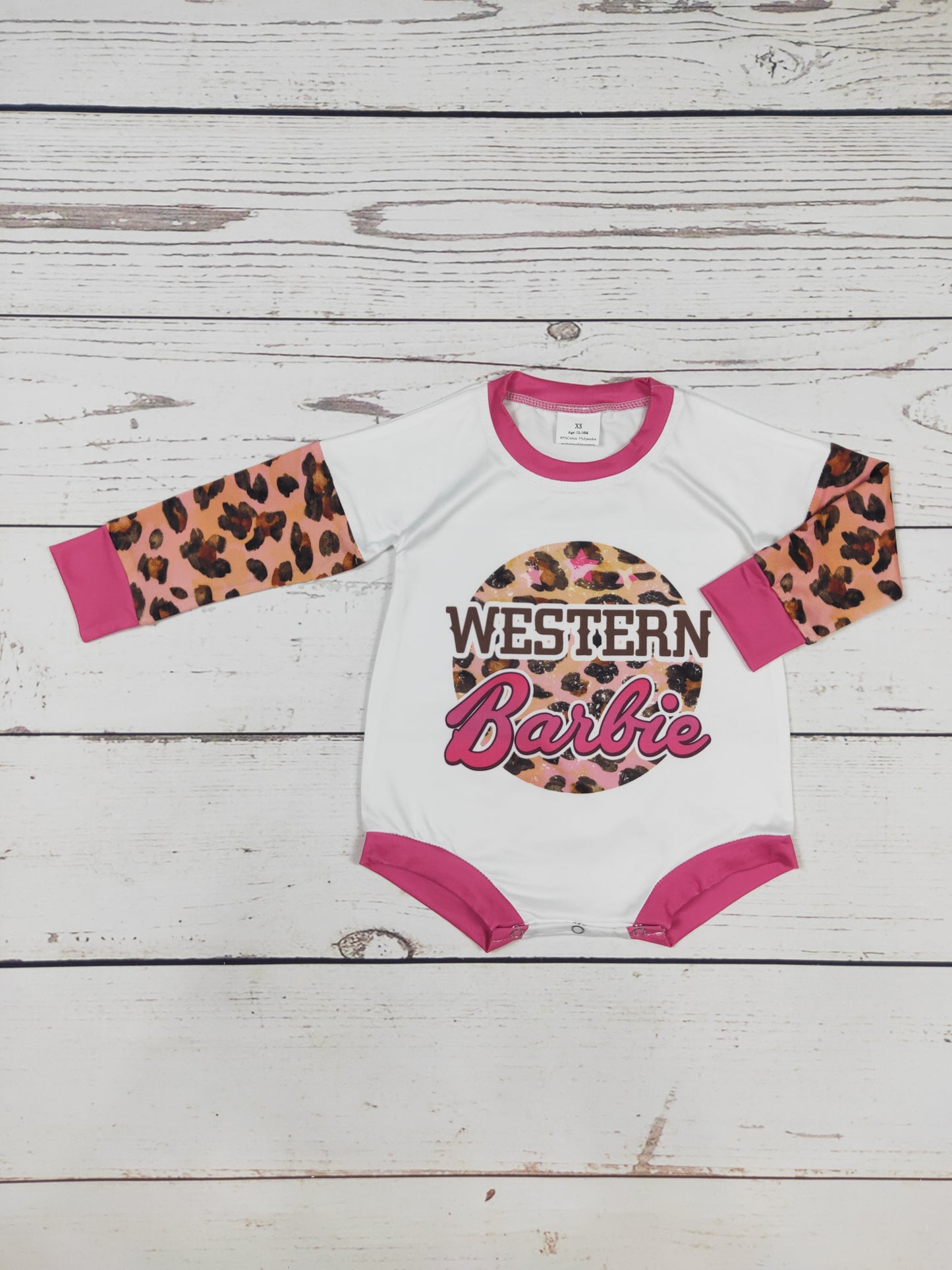 Baby Girl Western Cheetah Print Bubble