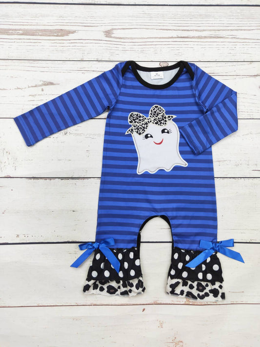 Baby Cheetah Ghost Halloween Romper