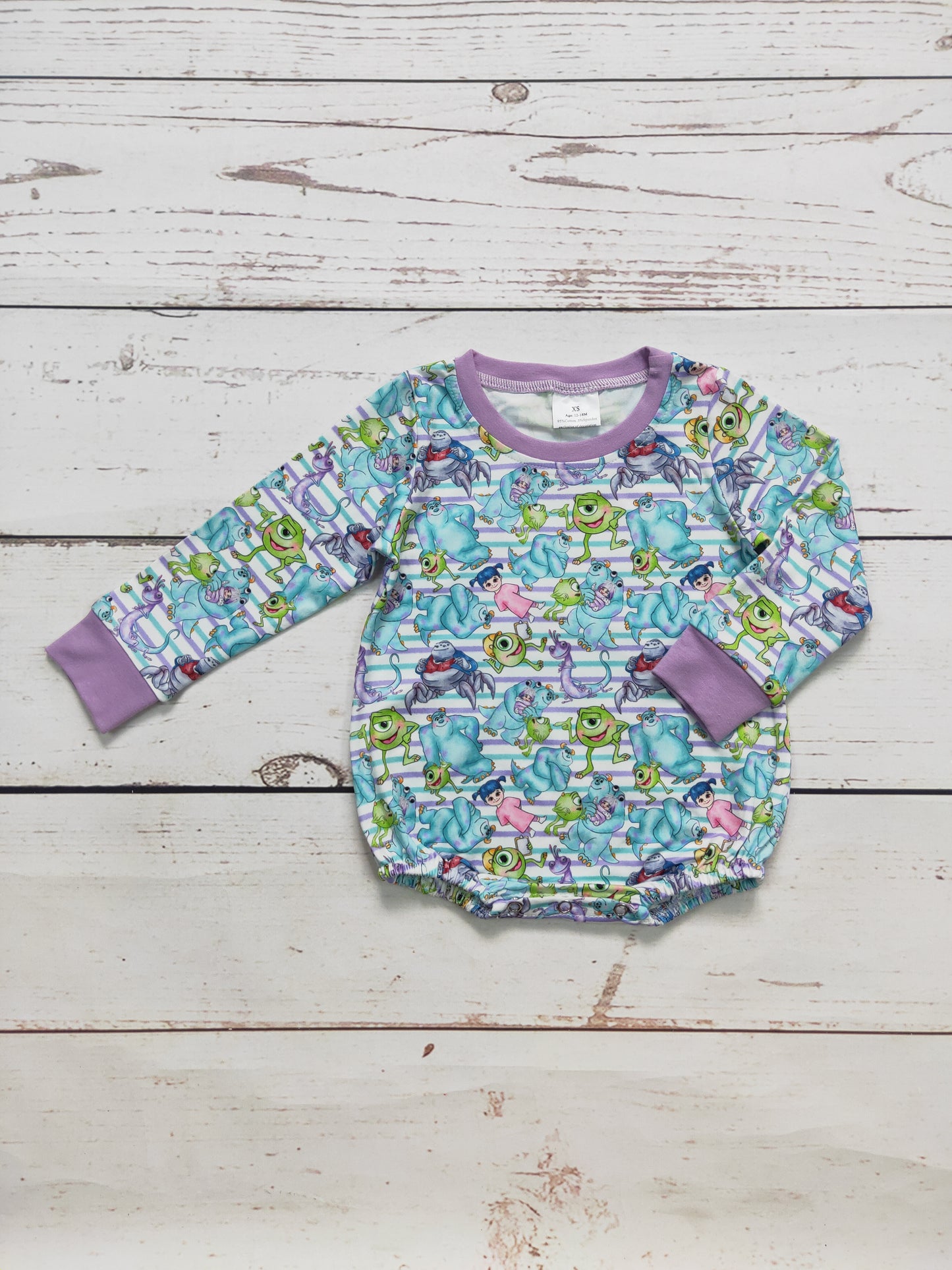 Baby Lavender Stripe Character Bubble