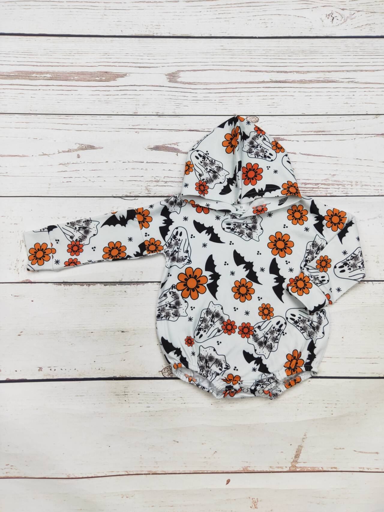 Baby Flower Ghost Halloween Romper