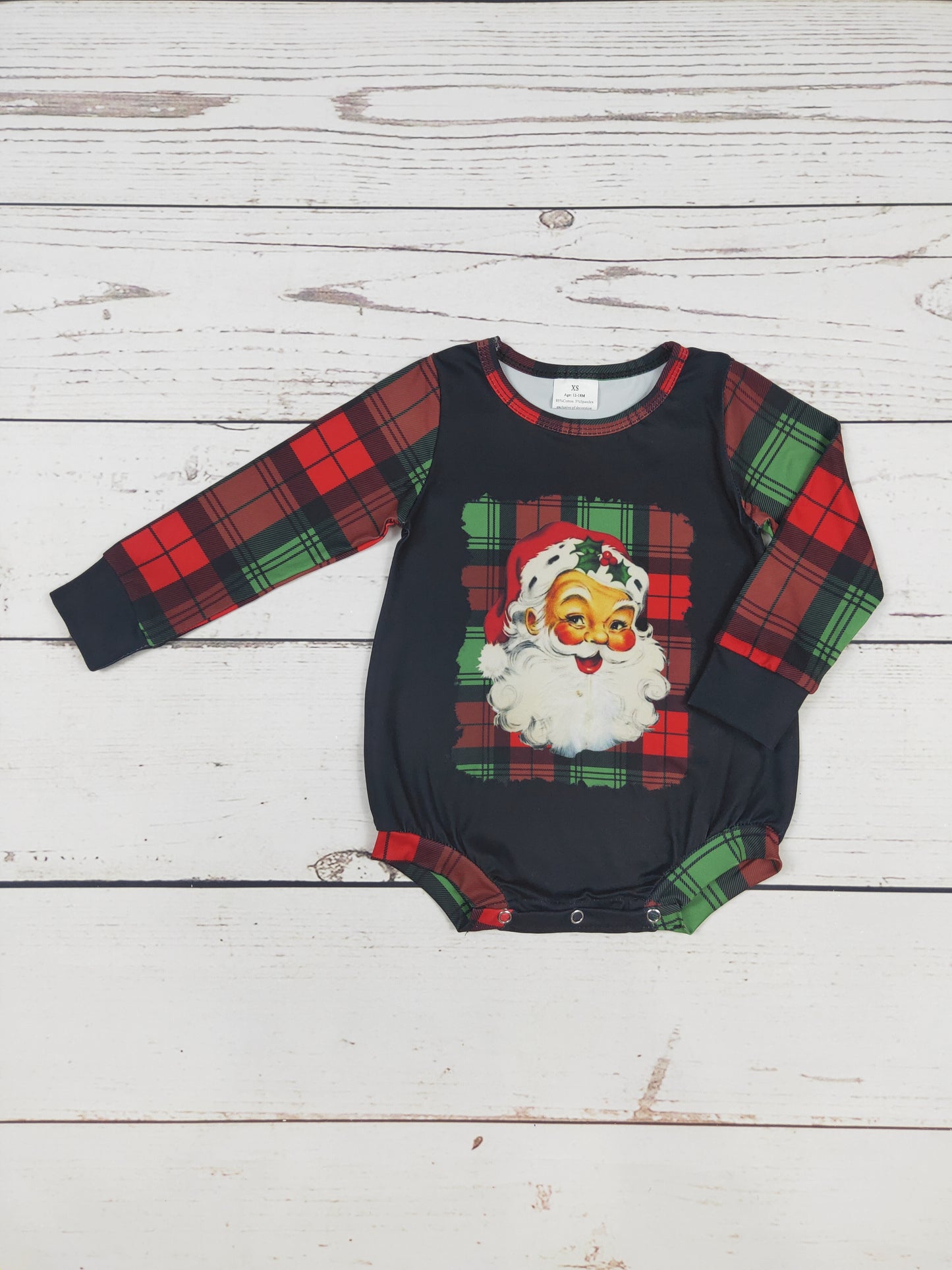 Baby Checkered Santa Bubble