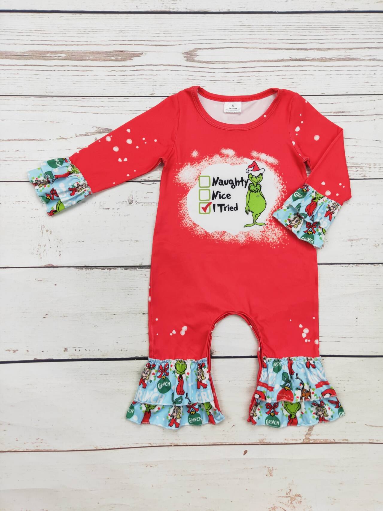 Baby Red Character Christmas Romper