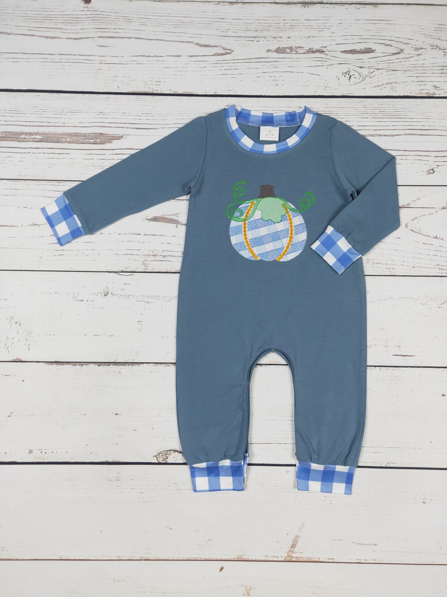 Baby Pumpkin Appliqué Romper