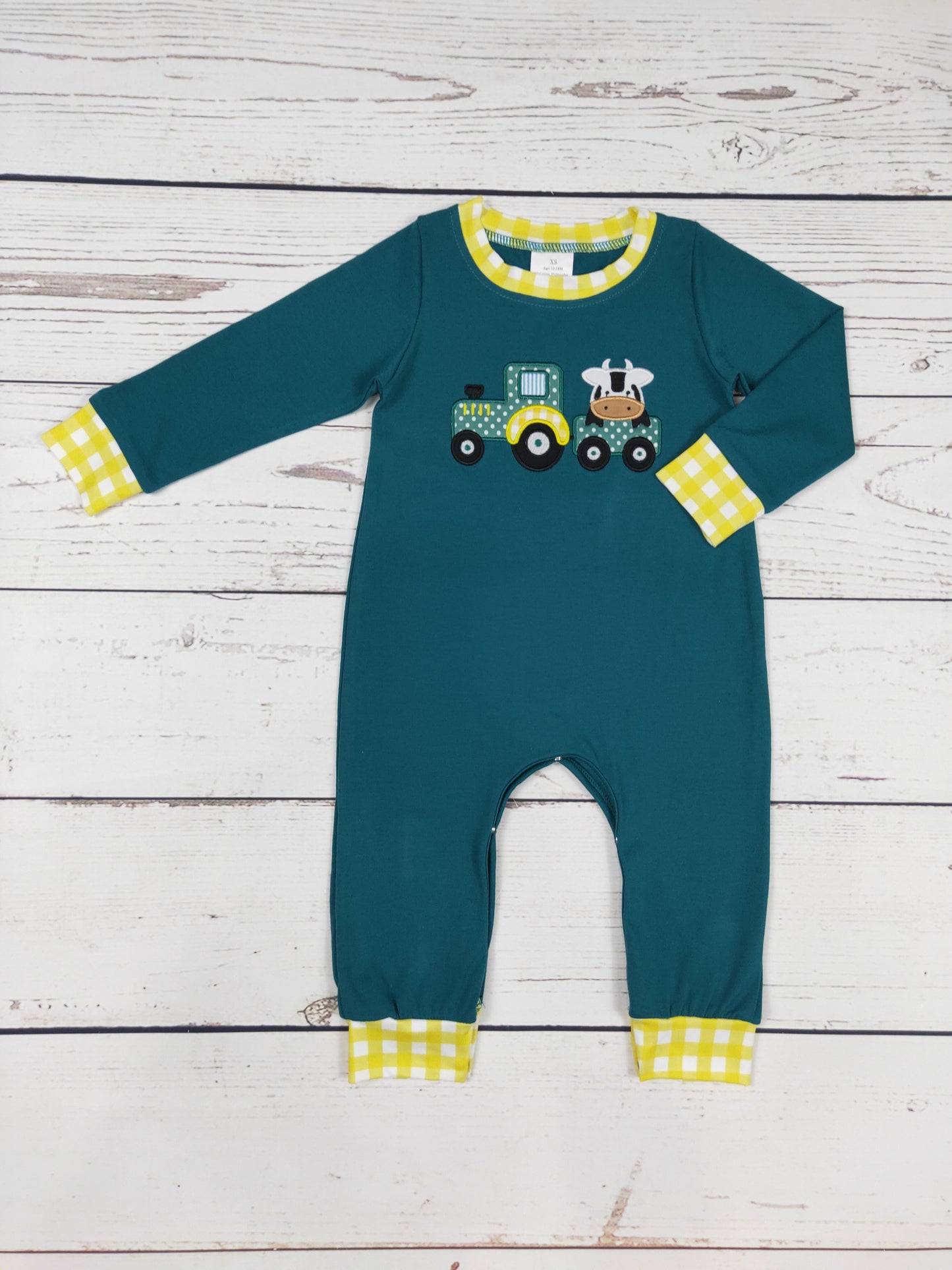 Cow Appliqué Boy Romper