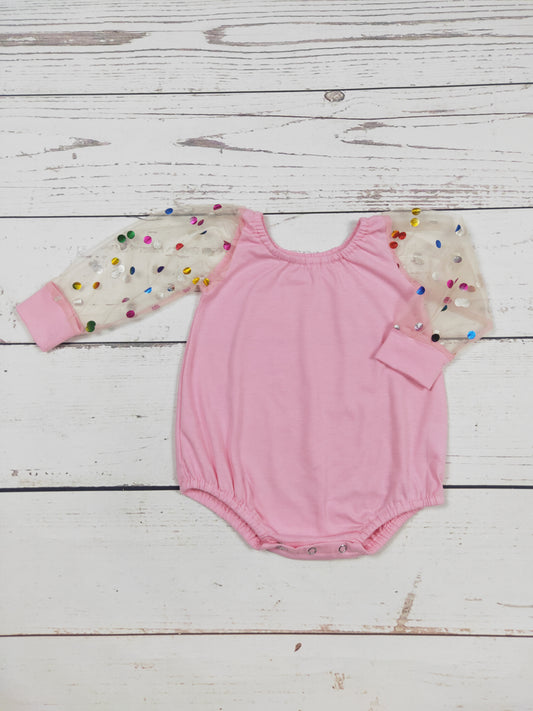 Baby Pink Cotton Onesie