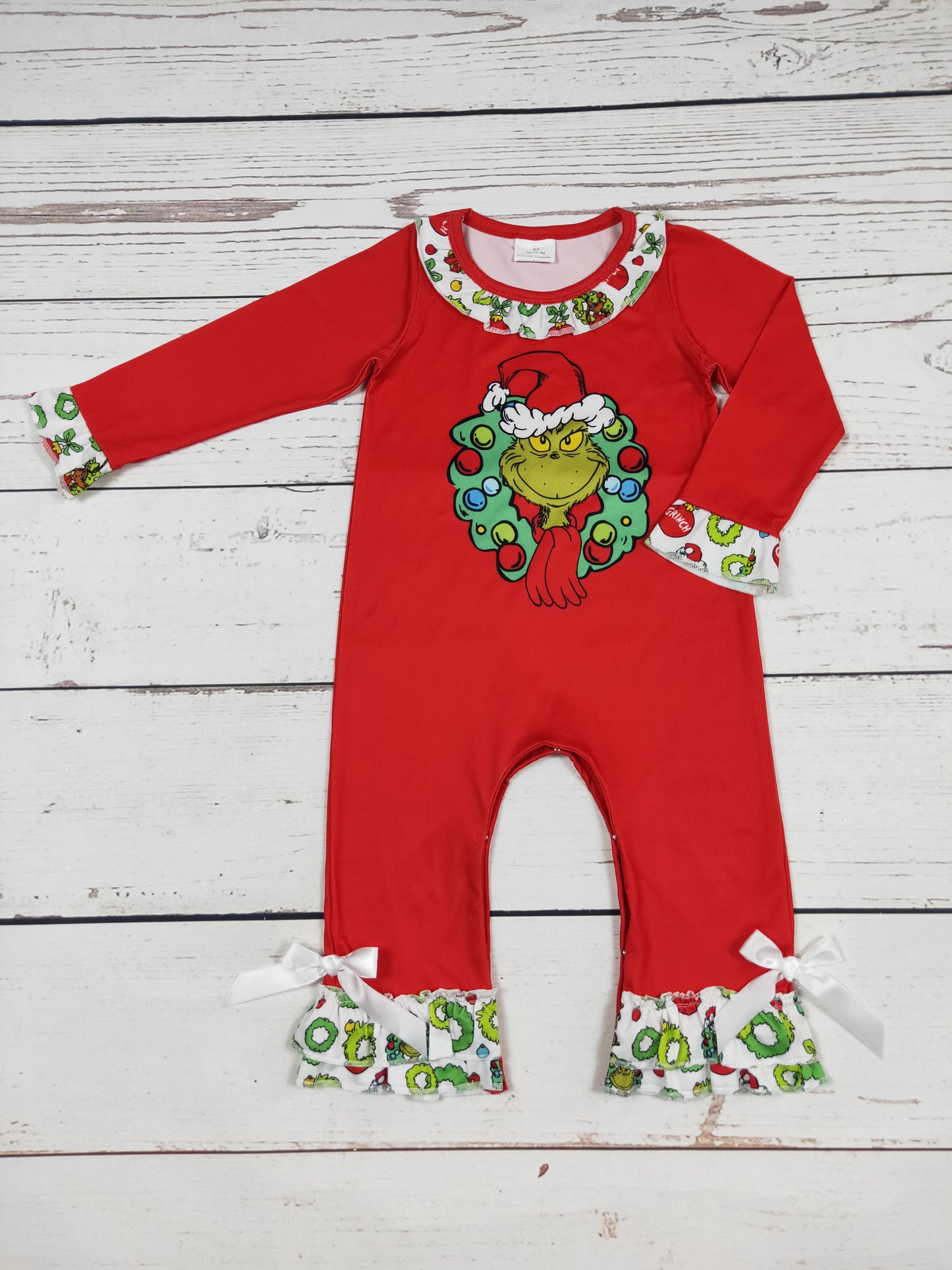 Baby Red Character Christams Romper