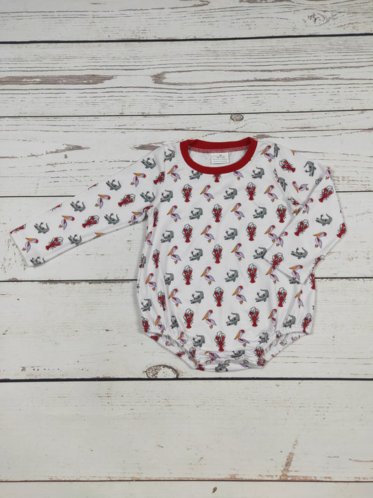 Baby Crawfish Print Christmas Bubble