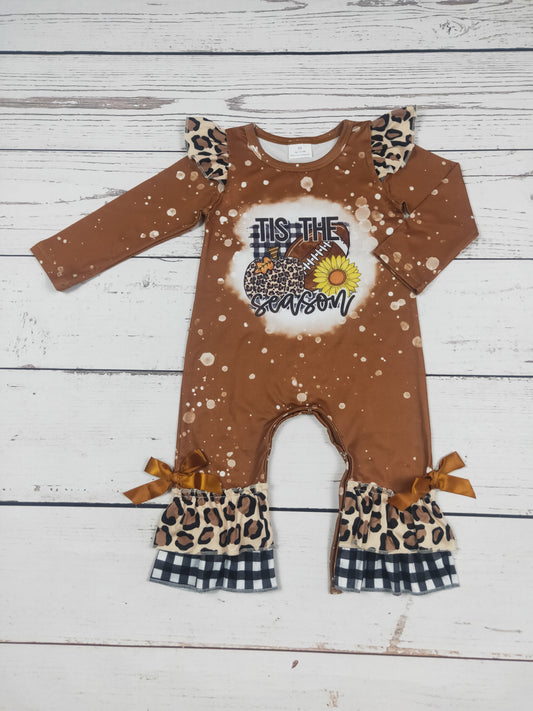 Tis The Season Pumpkin Print Romper