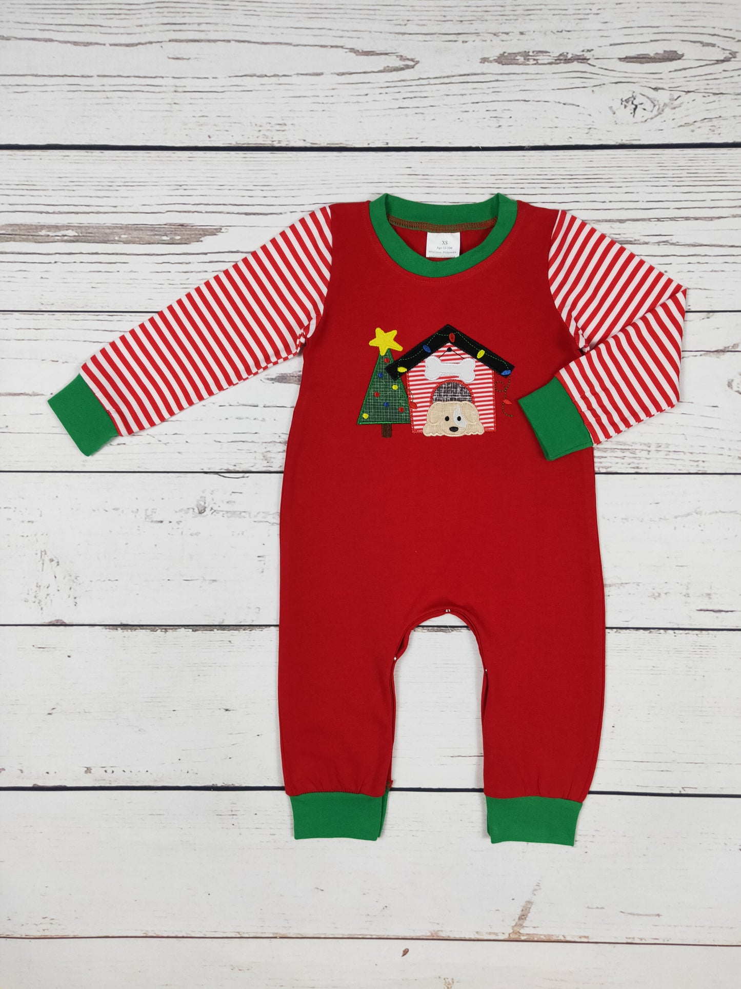 Christmas Appliqué Baby Boy Romper